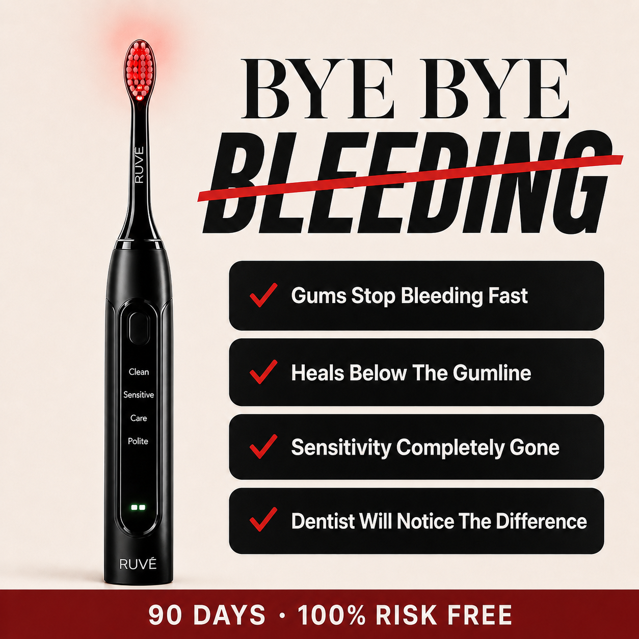 RUVĒ Red Light Toothbrush