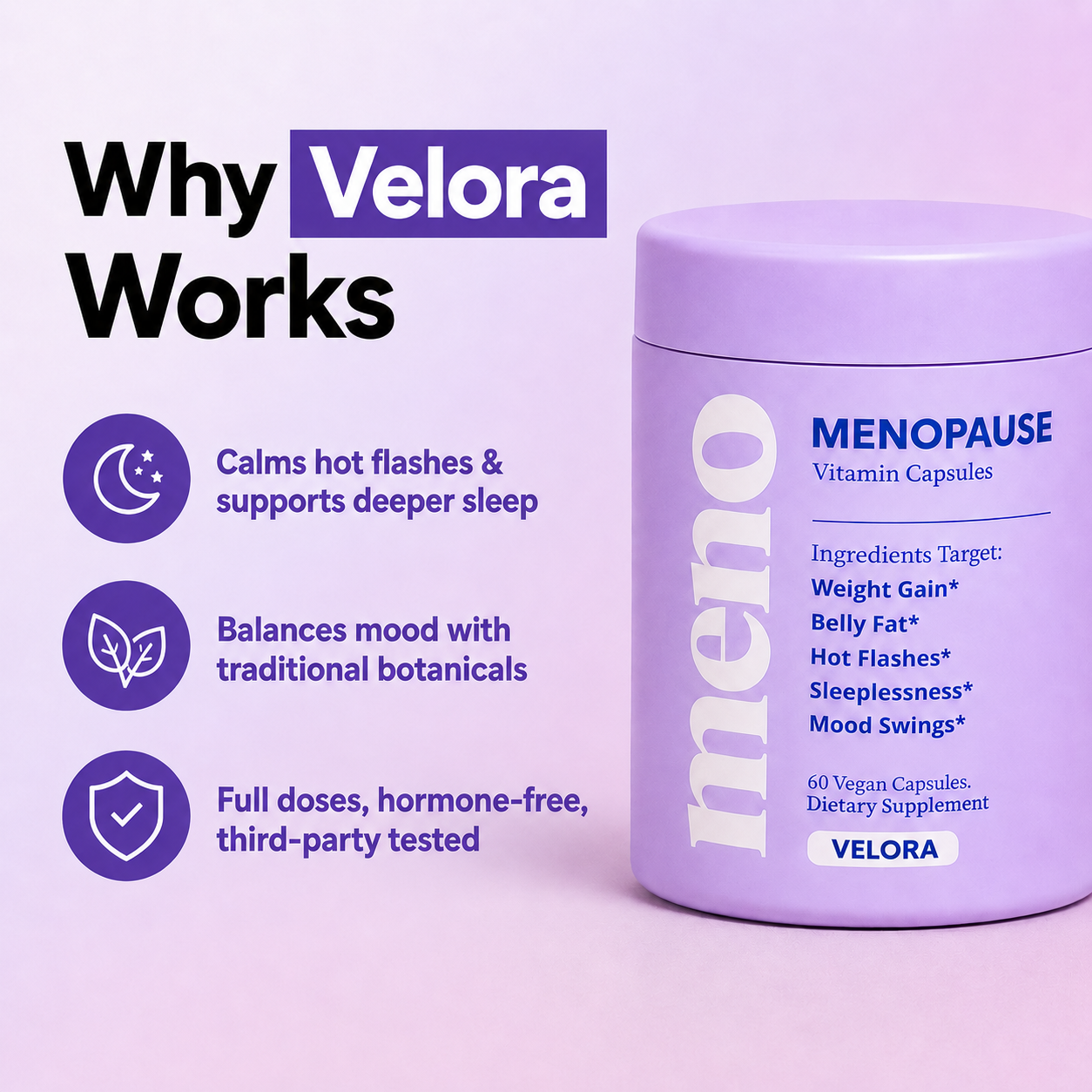 Velora – Hormone-Free Menopause Support Capsules